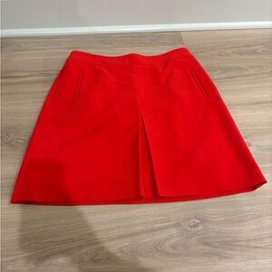 LOFT Bright Red A-Line Skirt
